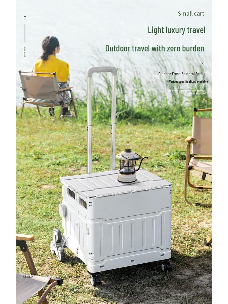 Younai Folding Outdoor Trolley – Portable Shopping Cart for Home & Street Vendors