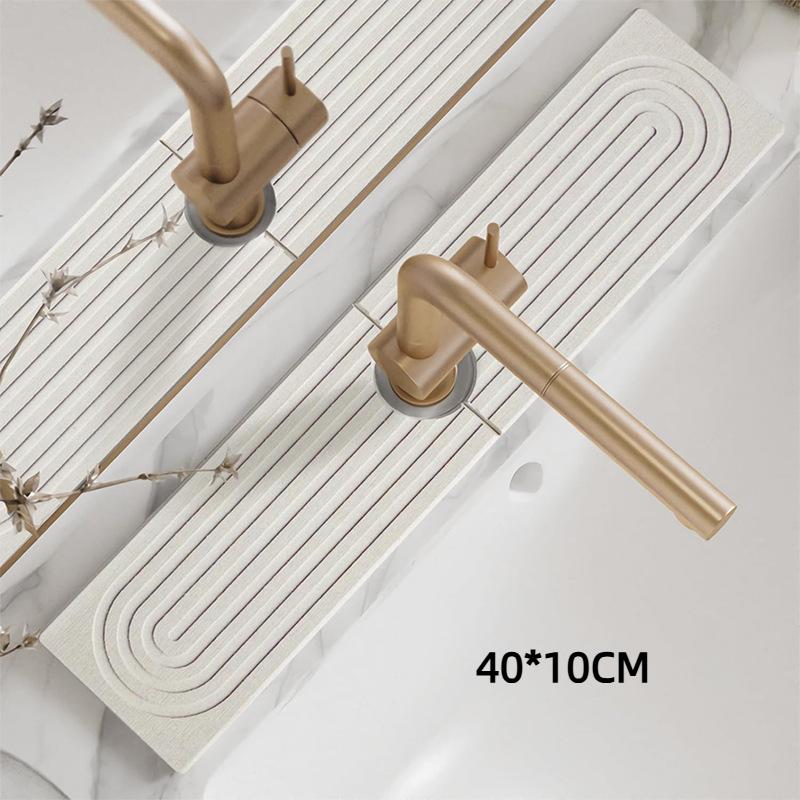 Silica Clay Absorbent Mat Kitchen Sink Countertop Drain Mat Faucet Absorbent Mat Batoom Wastand Absorbent Board