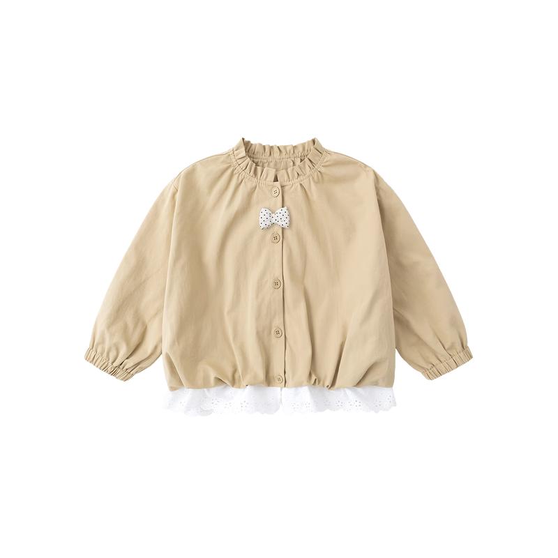 Dudu Family Lace Patchwork Girls  Spring Cotton Jacket 120