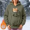Women's Pet Pocket Hoodie, Long Sleeve Pullover Sweatshirt for Dog and Lovers