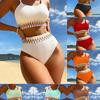 2025 Fashion Women's Sleeveless Split Swimwear with Chest Pad