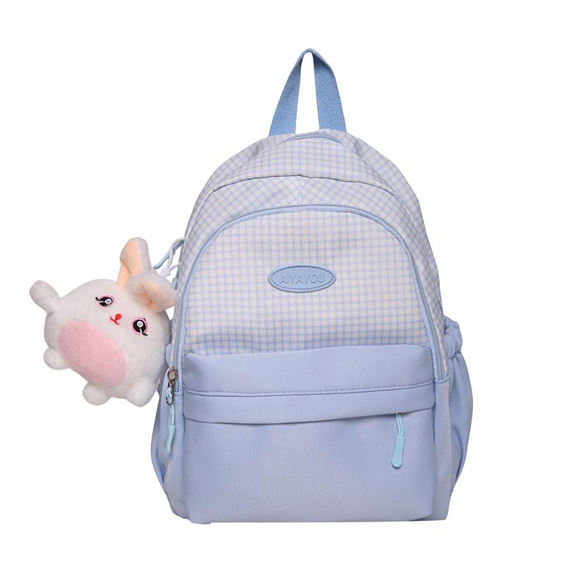 

Маленький рюкзак, детский дорожный рюкзак, школьный рюкзак в клетку для учениц начальной школы синий