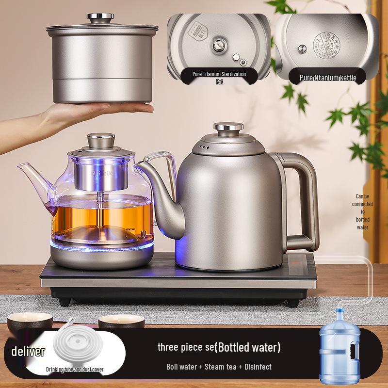 Automated Titanium Electric Kettle with Built-in Tea Table for Brewing and Steaming