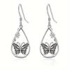 10Pcs Silver Color Water Drop Butterfly Charms Pendants For Jewelry Making  Diy Necklace Bracelet Earrings Key Chain Accessroies