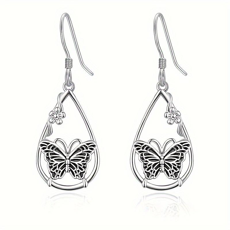 10Pcs Silver Color Water Drop Butterfly Charms Pendants For Jewelry Making  Diy Necklace Bracelet Earrings Key Chain Accessroies