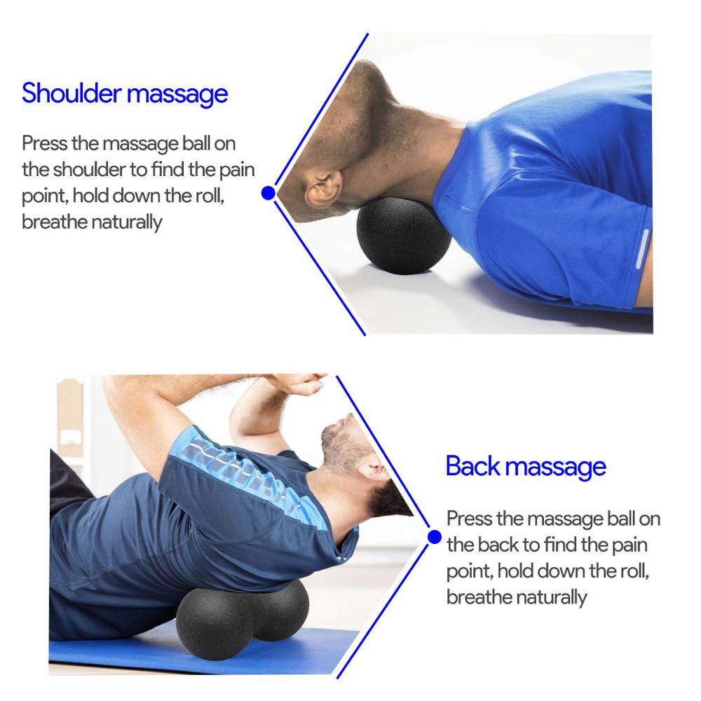 Fitness Ball Double Lacrosse Massage Ball Mobility Peanut Ball for Self-Myofascial Release Deep Tissue EPP