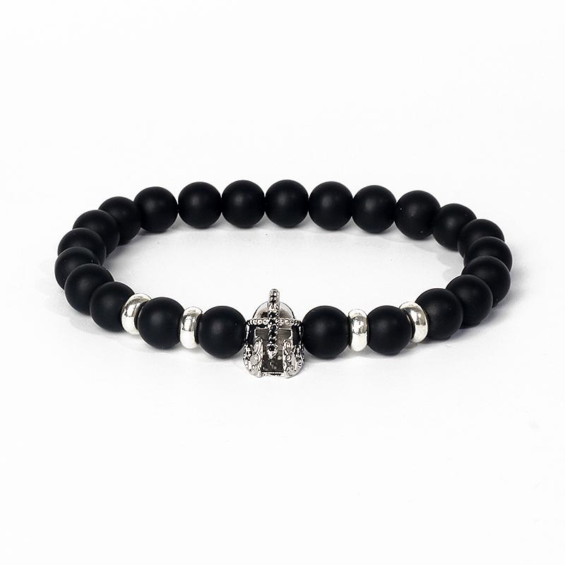 Fashion Crown Skull Punk Bracelets Men Wolf Head Zircon Tiger Eye Bracelets for Women Energy Nature Stone Soul Jewelry Pulsera
