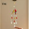 Birthday Gift for Decor Lover Cardinals Faux Crystals Suncatcher, Hanging Sun Catcher Windows, Bird Wind Crystal Suncatcher Windows Chimes with Chain,