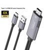 ONTEN OTN-UC515 Type-C to HDMI Cable 4K 30hz High Definition Video Adapter Cord with USB Charging Cable