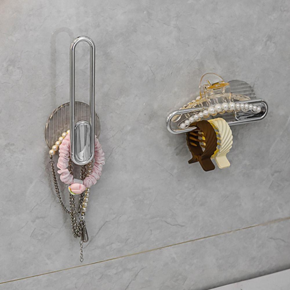 1Pcs Punchfree Non-hole Hair Scrunchies Storage Stand Wall Mounted Hair Accessories Storage Hook