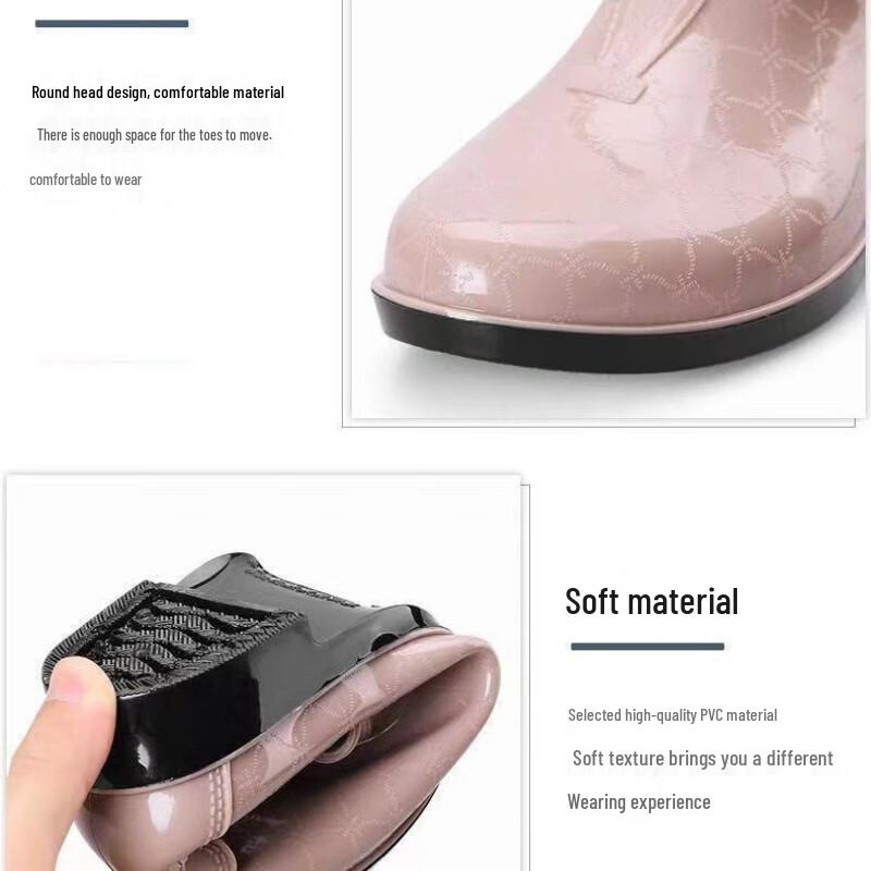 DeYuGongPin Low-Top All-Weather Rain Shoes