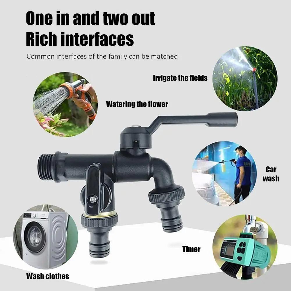 All Copper Tap Water Faucet One Into One Out 4/6/8 Points Valve Switch Thread Garden Irrigation Tank Tap Connector