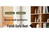 2026 Plush Foldable Sofa Bed: Dual-Use Log Style for Small Apartments and Balconies