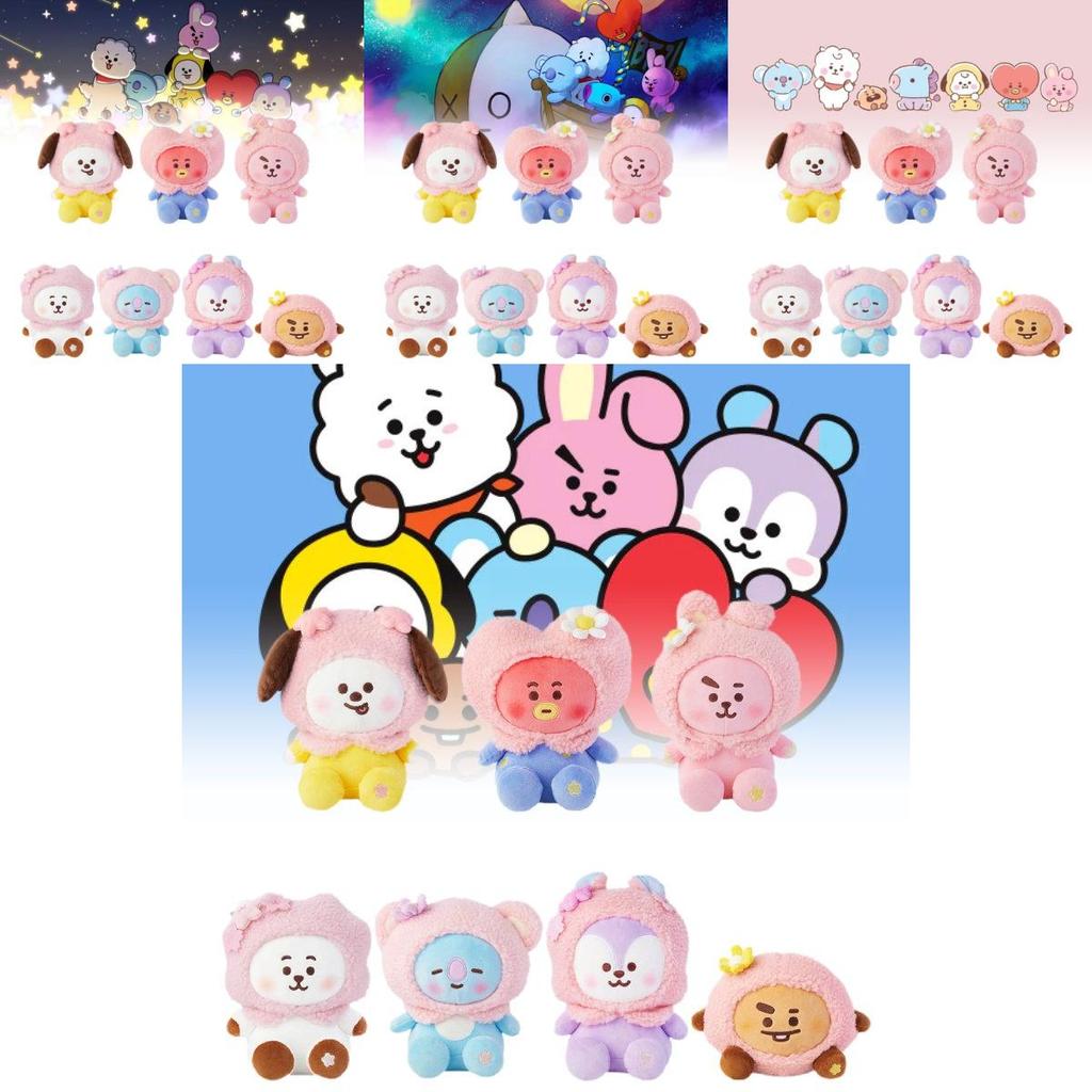 Adorable Korean Trendy Plush Doll Sakura Series Cute Cartoon Animal Figurine