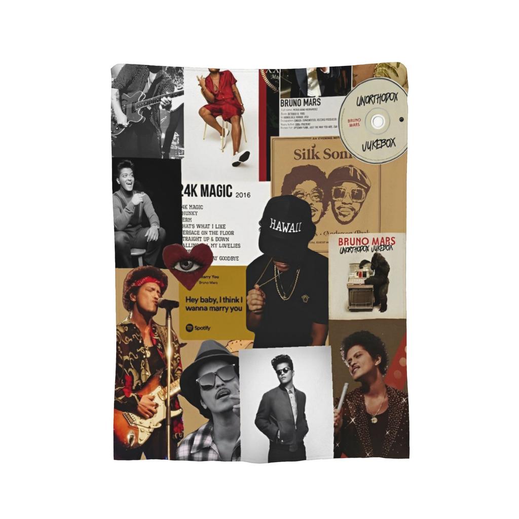 the romantic bruno mars tour Fleece Blanket Vintage Throw Blankets for Sofa Bedding Lounge 200x150cm Rug Piece,