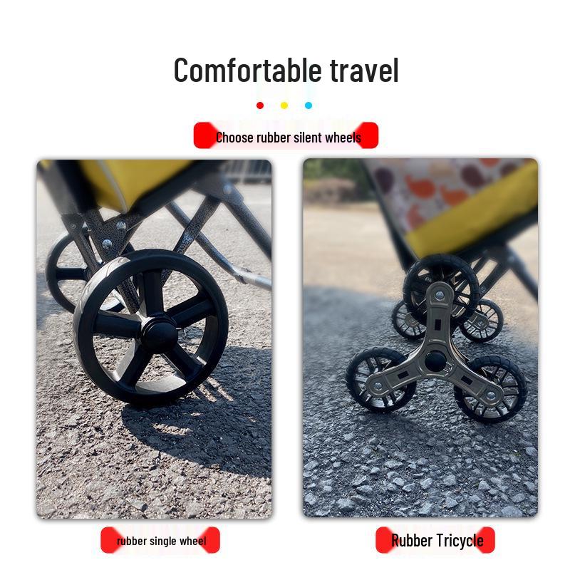 Leichter, faltbarer Einkaufswagen mit Griff