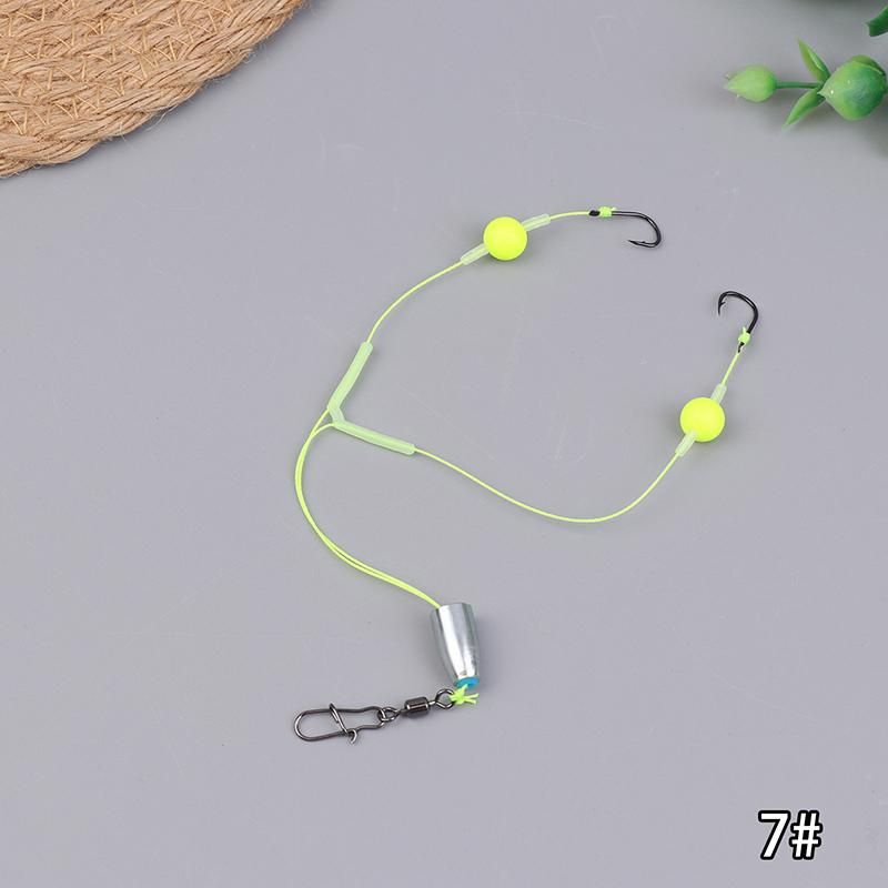 1Pc Ready Made Anti Bottom Carp Rigs Reverse Bottom Line Suspension Carp Fishing Hook Double Hook Fishing Hair Rigs Hook
