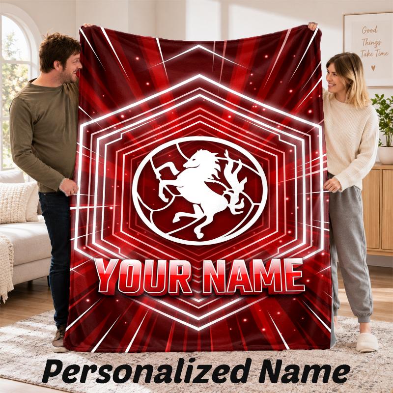 FC Twente Personalized Flannel Blanket Custom Name Text Soft Throw Blanket Home Decor
