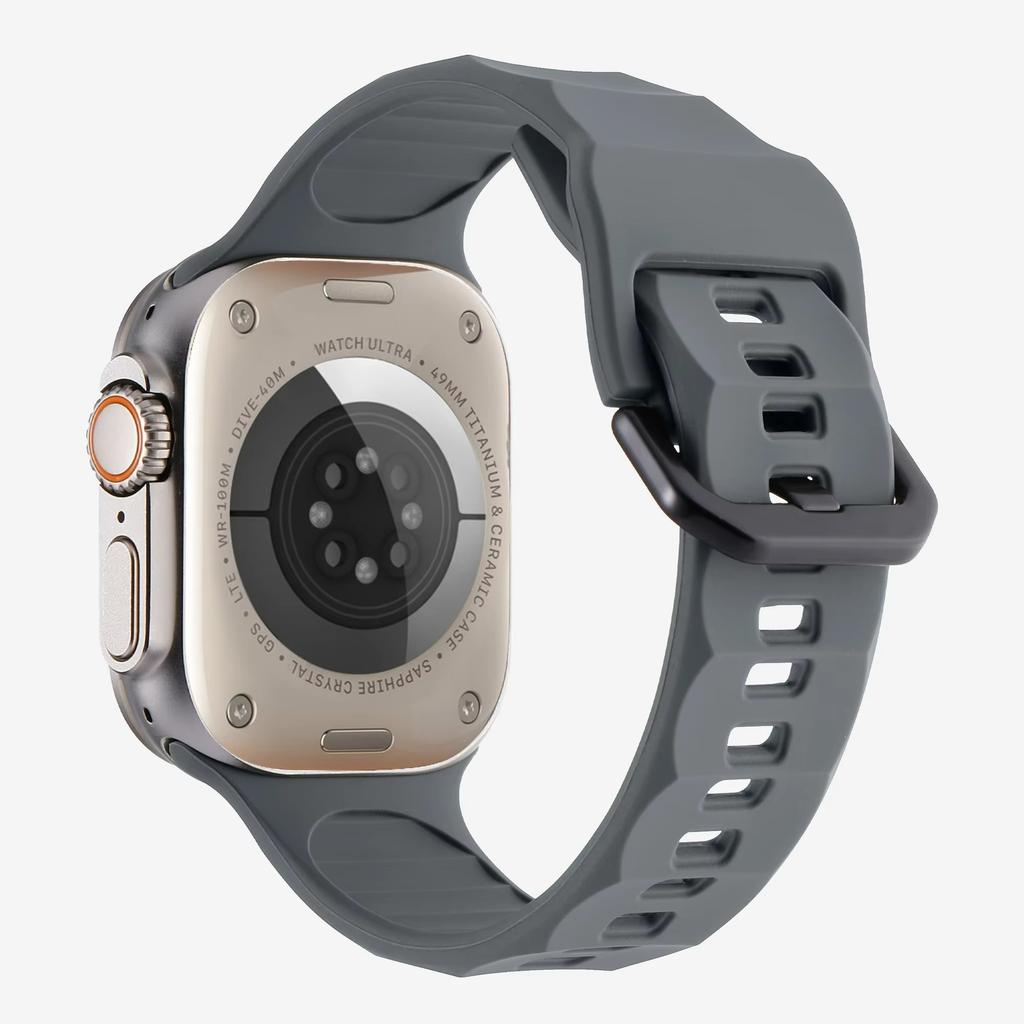 Soft Silicone Band for Apple Watch Ultra 3/2 49mm 46mm 45mm 44mm 42mm 40 41 Mm Sport Wristband iWatch Series 11 10 9 8 7 5 SE 3