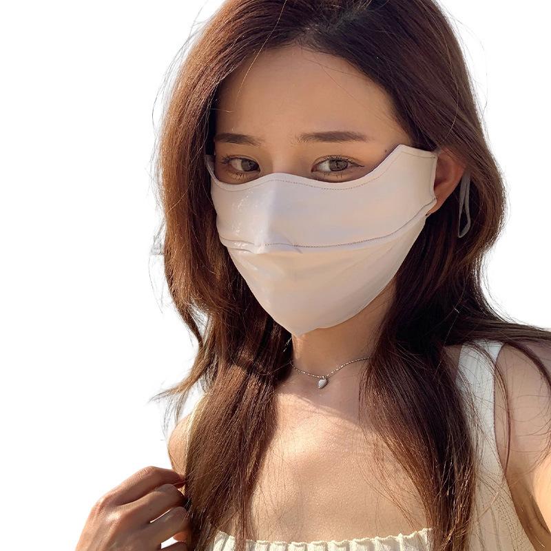 Damen UV-Schutz Eisseide Gesichtsmaske - Atmungsaktiv, Leicht, Sonnenschutz für Radfahren & Autofahren