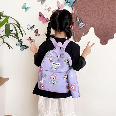 New Fashion Children Go Out To Play Flow Backpack Cartoon Print Outdoor Leisure Backpack Primary School Bag