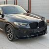 MP Style Gloss Black Front Bumper Lip Splitter For BMW X3 G01 X4 G02 IX3 G08 25d 30d M40i M40d M Sport 2022-2024 Facelift Tuning