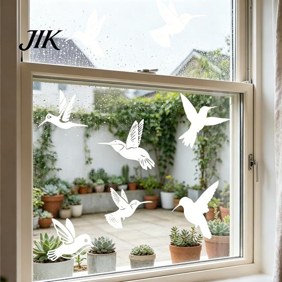 Bird Safe Window Decal 9 Sheets Strike Prevention Decals UV-Reflective Static Cling Guard Sticker Stickers for Glass Collision Deterrent Wild