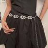 Elegant Metal Circular Ring Waist Chain Gold/Silver Dress Belt Chain Bohemian Body Chain  Women