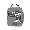 Cartoon Nu Pogodi Na warte mal Lunchtasche für Männer Grafische Brotdose Mode Picknick-Kühltasche Tragbar Thermische Lunchtaschen