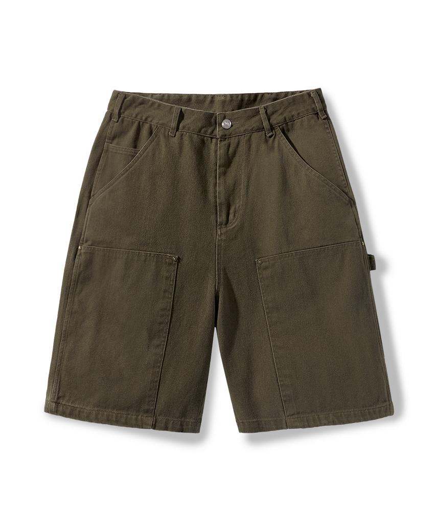 Peullukeu Double Knee Carpenter Bermuda Pants Khaki Fsp120