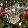 Nativity Scene Pendant Wooden Hollow Pendant Decor Lovely And Delciate Jesus Birth Ornament For Christmas Tree Home Decoration