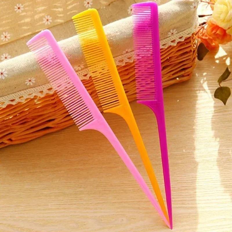 10pcs Pointed Tail Hair Styling Tool Comb Antistatic Hairs Dye Brush Barber Steel Needle Pin Rat Tip Combs Barbers Accessories