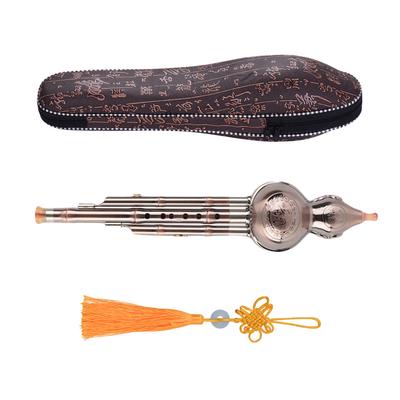 3 Töne C-Dur Hulusi Kürbis-Kürbisflöte Aluminium mit Kupfer beschichteten Pfeifen Chinesisches Traditionelles Instrument mit Chinesisch
