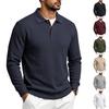 Men's Casual Loose Fit Long Sleeve Button Down Shirt with Lapel Collar
