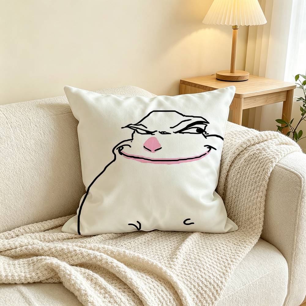 Creative Funny Hamster Meme Pillow Case Square Double-Sided Sofa Cushion Cover Bedroom Bedside Pillow
