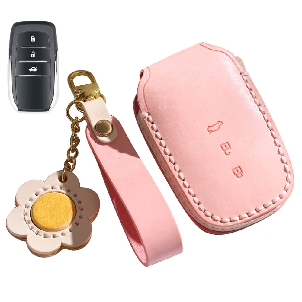 Key Case for Toyota Smart Key Case Key Cover Genuine for toyota розовый
