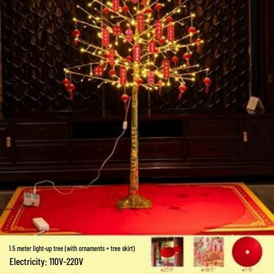 Luminous Christmas Tree Decoration for Mall, Hotel Lobby, or Home
