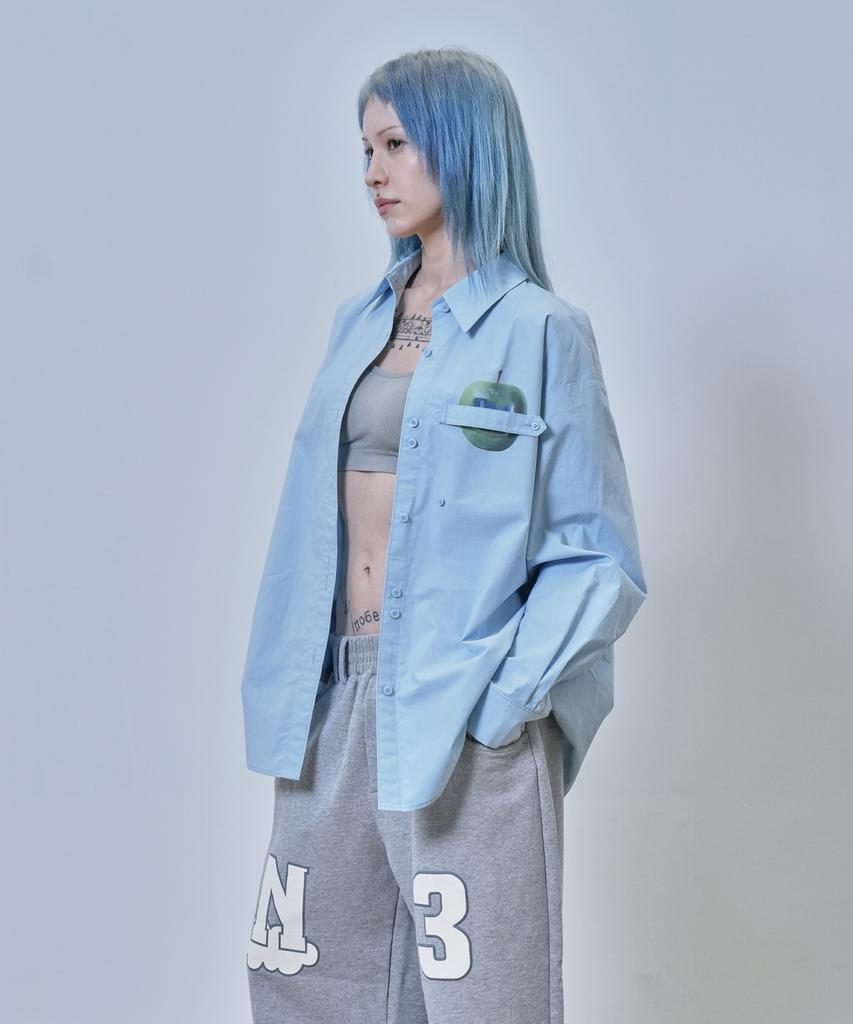 Nyuje Veiled Sky Shirts (Sky Blue)