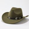 Farm West cowboy hat for men and women, music party jazz hat, autumn/winter European and American style felt top hat