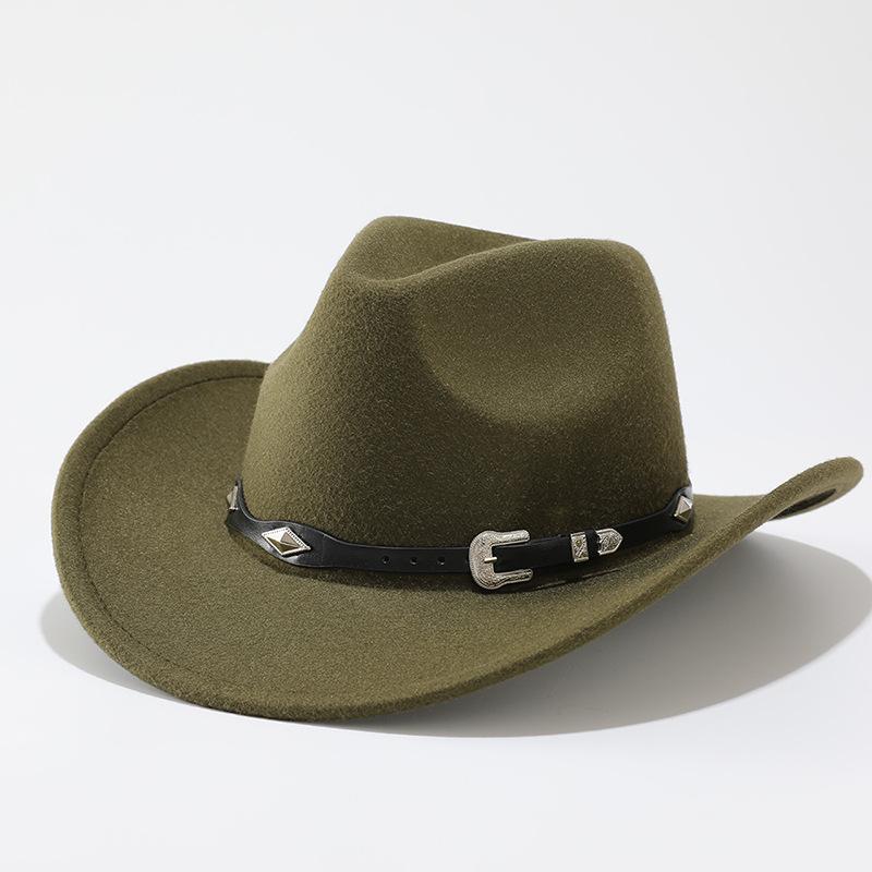 Farm West cowboy hat for men and women, music party jazz hat, autumn/winter European and American style felt top hat