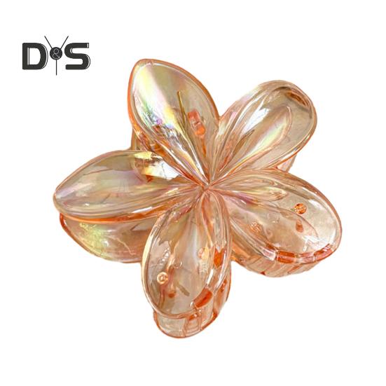 

Женская заколка для волос с прозрачным градиентным цветом, задняя часть головы, коготь для волос, сильная хватка, аксессуары для волос в виде акулы, повседневная одежда оранжевый