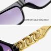 Four-piece Hip-hop Punk Alloy Dollar Chain Necklace Glasses Ring Bracelet Set