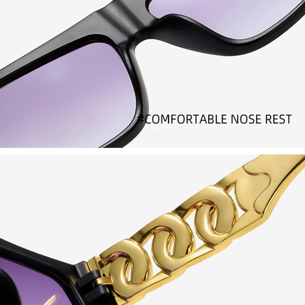 Four-piece Hip-hop Punk Alloy Dollar Chain Necklace Glasses Ring Bracelet Set