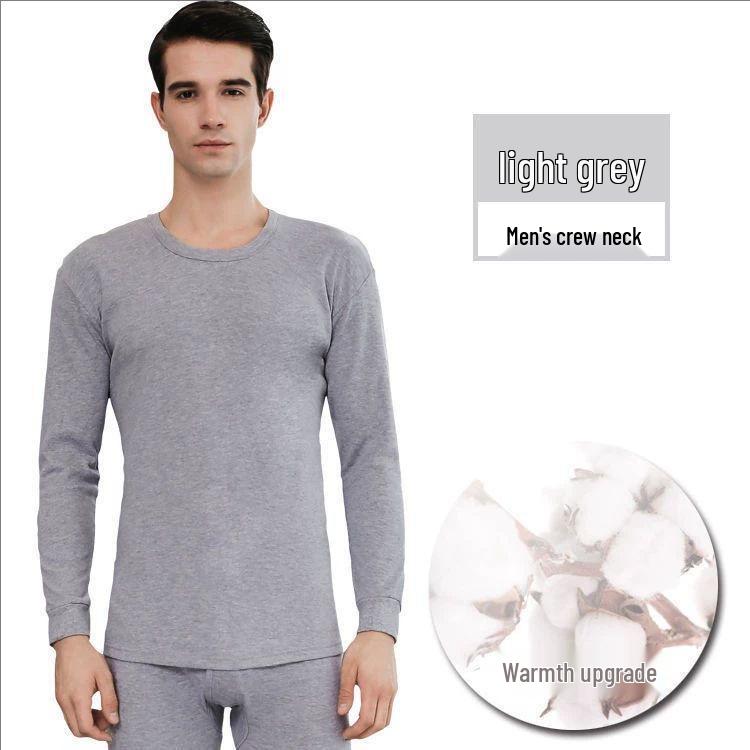 Men's and Women's Pure Cotton Long Johns Set: Warm Autumn Base Layer Knitwear for All Ages - Lightweight and Comfortable.