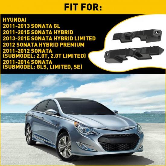 Front Driver & Passenger Side Bumper Fender Bracket For 2011-2015 Hyundai Sonata