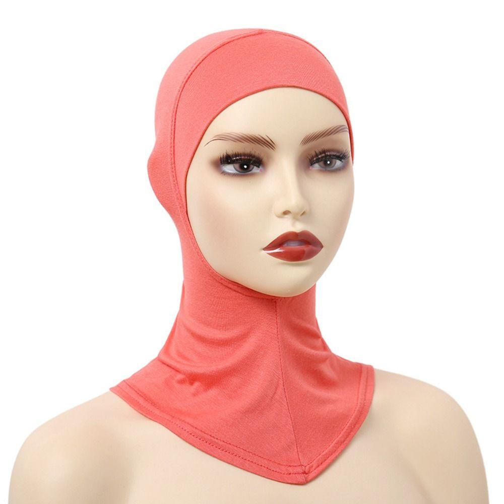 

Stretchable Hijab Inners Caps 26 Colors Under Scarf Scarves Beautiful Scarf Turbans Travel 23 # Watermelon Red