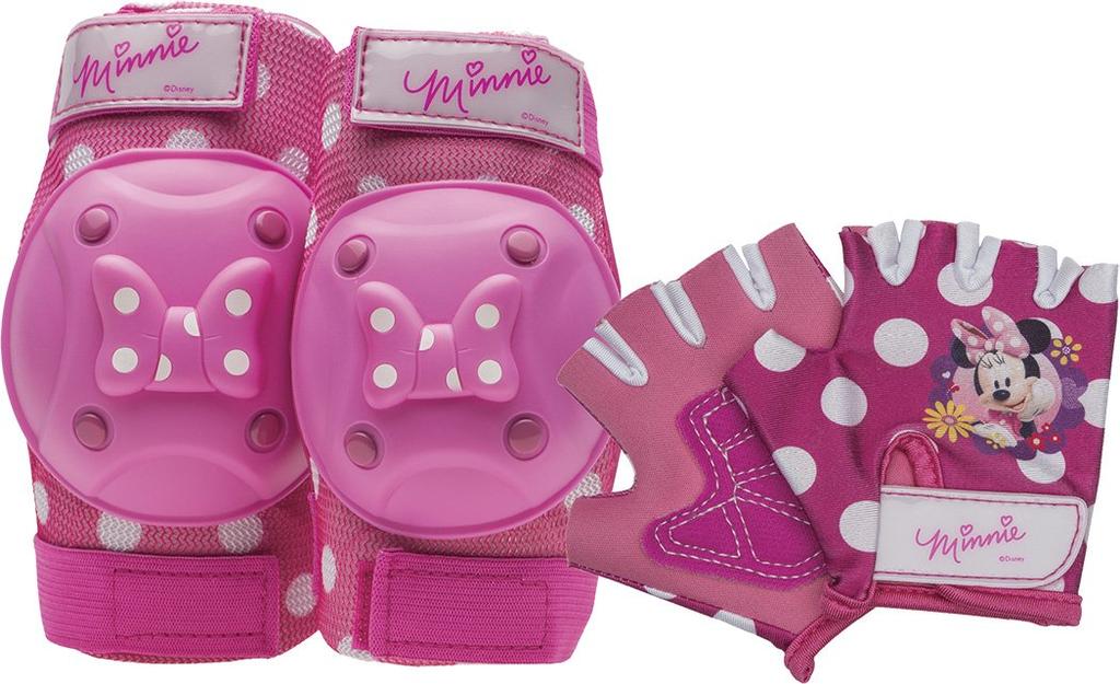 BELL Disney Minnie Mouse Dětský chránič loktů a kolen Sada pro dívky od 3 let pro ochranu Bell 3dílná Dětská jízdní kola, koloběžky,