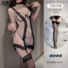 Sex underwear new sexy suspender nightdress lace hollow pajamas side perspective temptation flirting clothes set