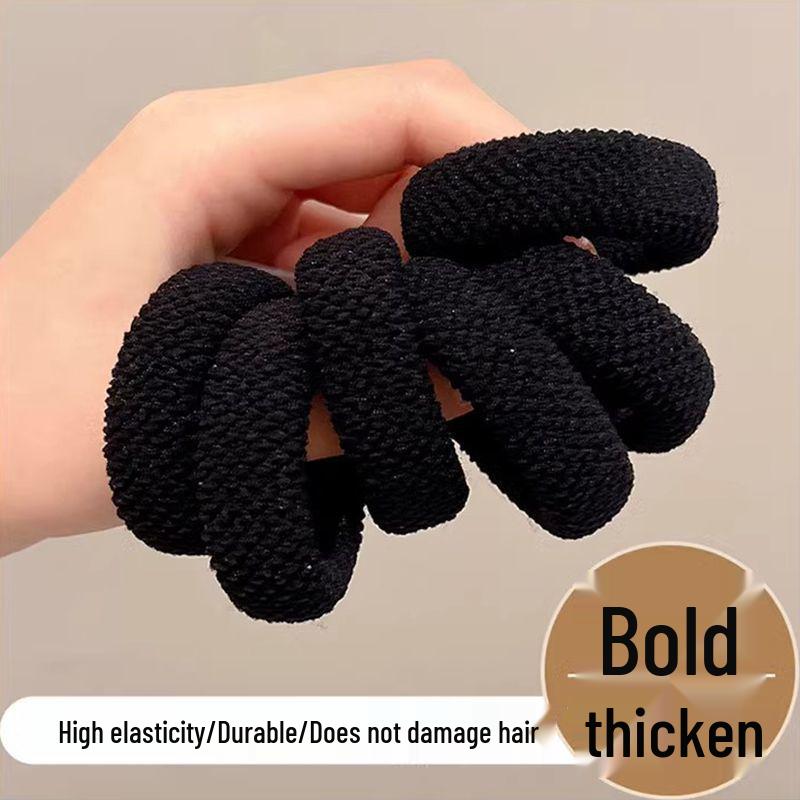 Benzi de păr groase cu elasticitate ridicată: Elasticuri de păr durabile, fără cusături, late pentru cozi de cal înalte și cocuri