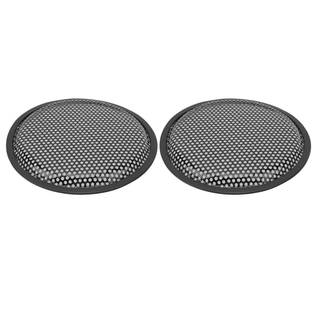 2Pcs Speaker Grill Cover 8 Inch Car RV Black Metal Iron Subwoofer Mesh Grill Cover